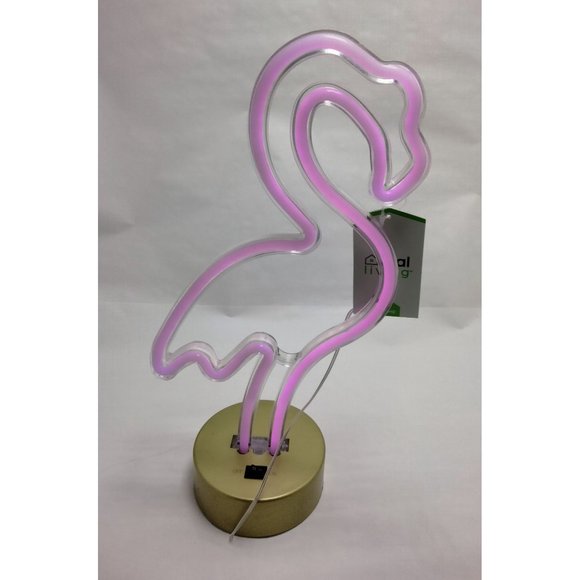 real living Other - Neon Pink Flamingo LED Light Lamp Figure Tropical Tiki